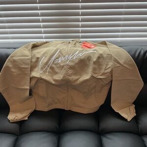 Young LA Khaki Men’s Windbreaker Lightweight Full Zip Jacket Size Large